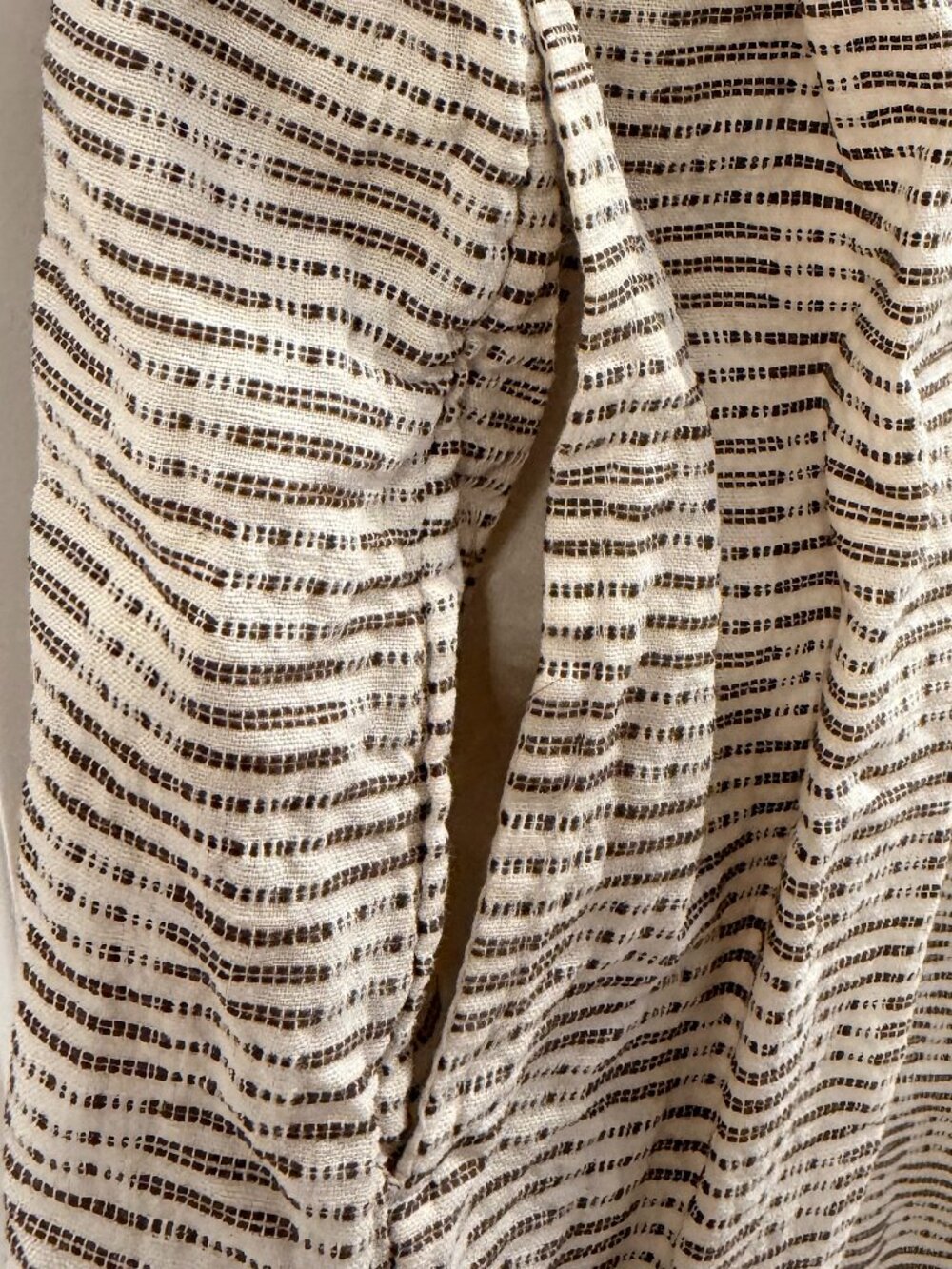 Madewell Linen Blend Ruffle Strap Midi Dress Size L - Picture 3 of 8